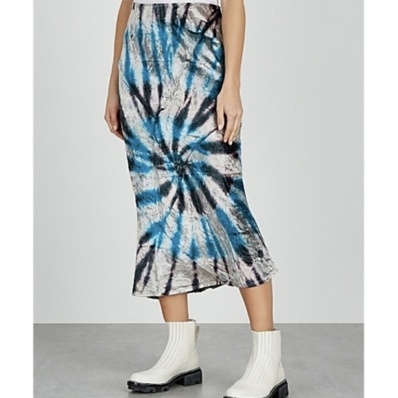 FREE People serious swagger tie dye velvet skirt - Picture 3 of 8